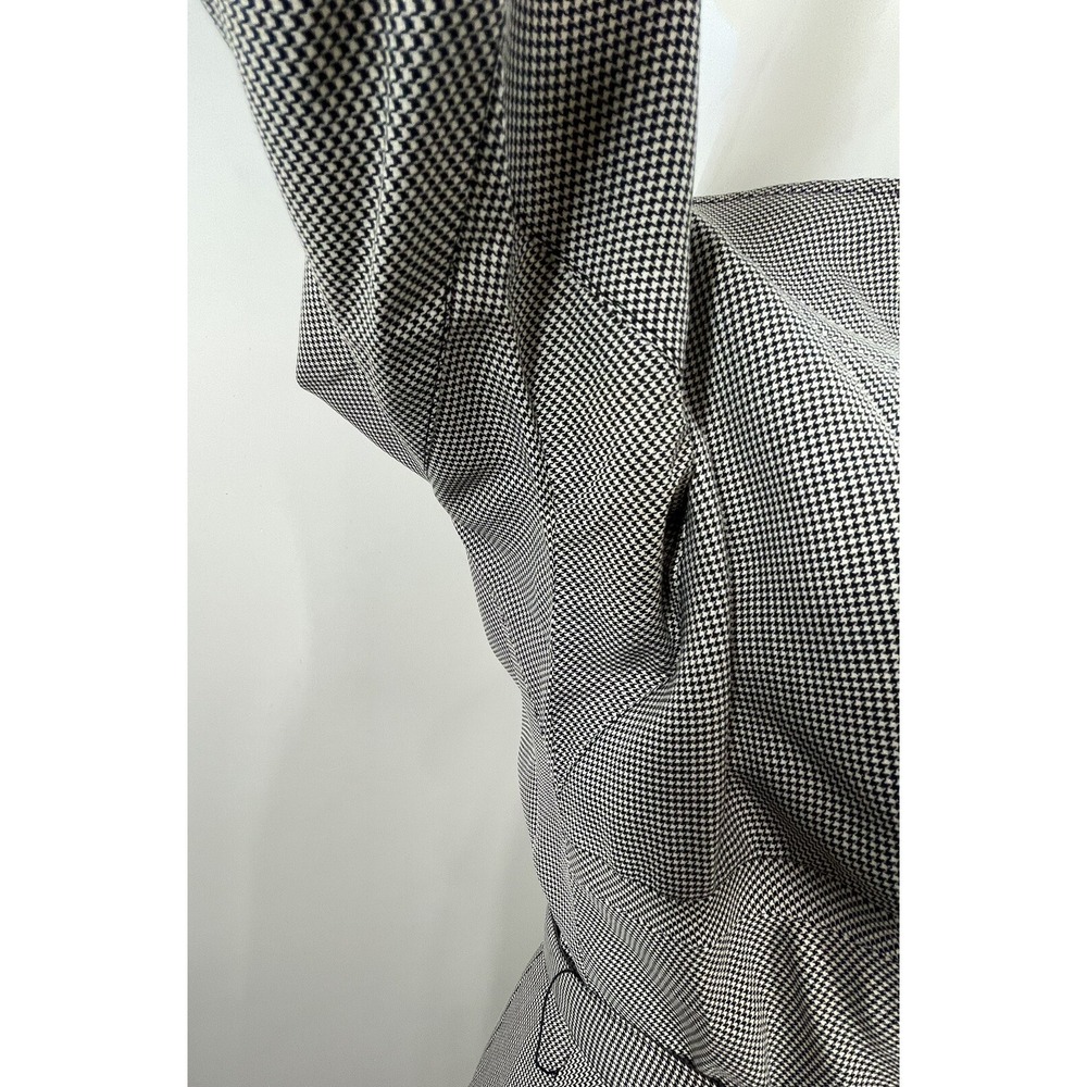 VTG 60s Houndstooth Sheath Dress Mad Men Herman Marcus Waist 26 (READ - Picture 4 of 15